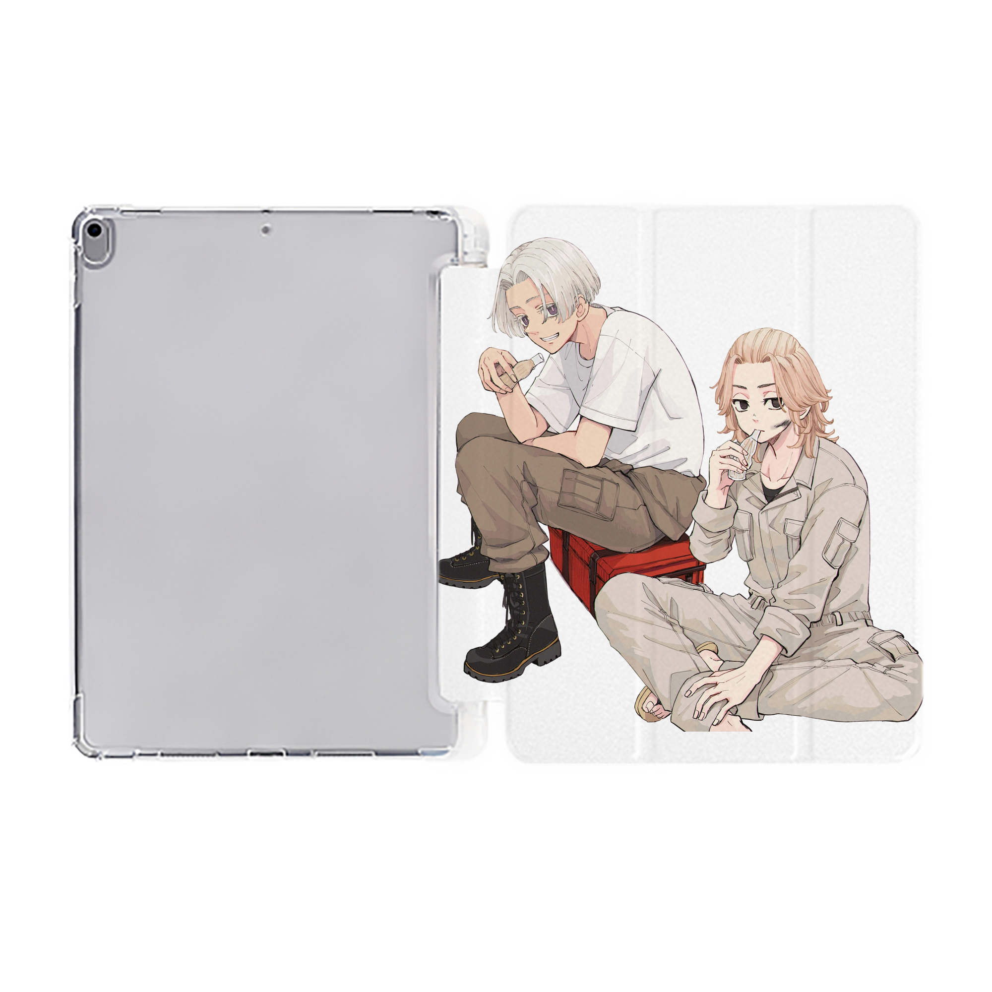 （画像用） 東京リベンジャーズ Tokyo Revengers IPad ケース ペン収納付き 三つ折りスタンド PUレザー×シリコン 対応機種9.5/10.5/10.9インチ